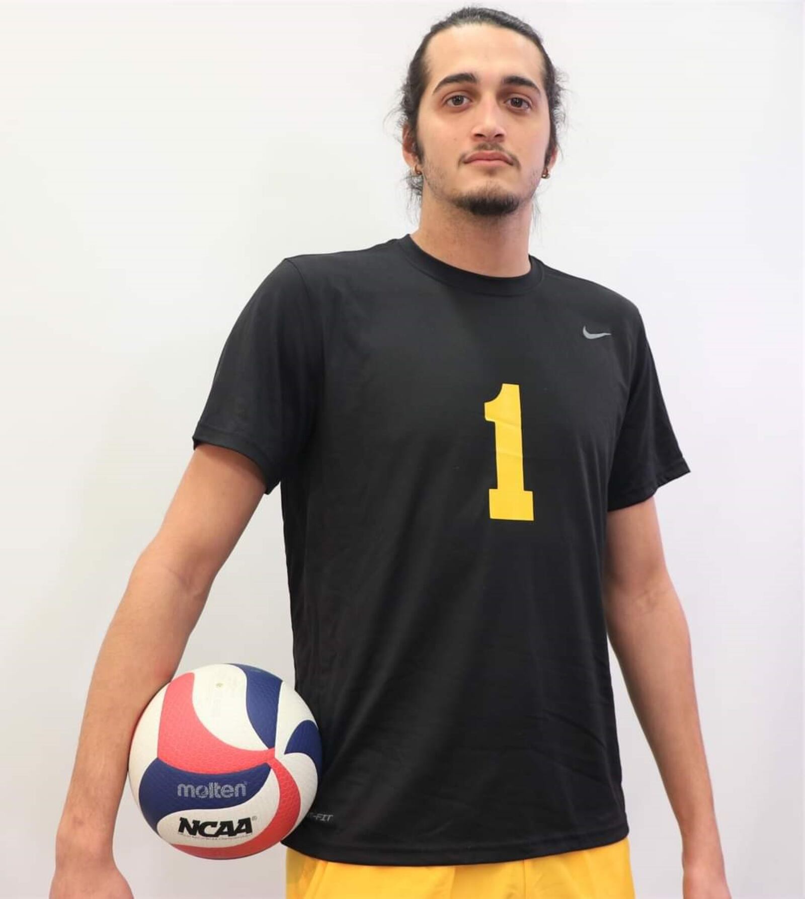 Antonio Barraza is a standout freshman middle blocker on Central State inaugural men’s volleyball team. CSU is one of just six HBCU’s in the nation with a men’s team. Barraza was a high school basketball and volleyball star at Mesa High in Arizona and then spent a couple of years working construction on crews across the nation. Marauders’ new coach, Ray Lewis – who coached Barraza in high school – recruited him to join the CSU team.  CENTRAL STATE ATHLETICS PHOTO