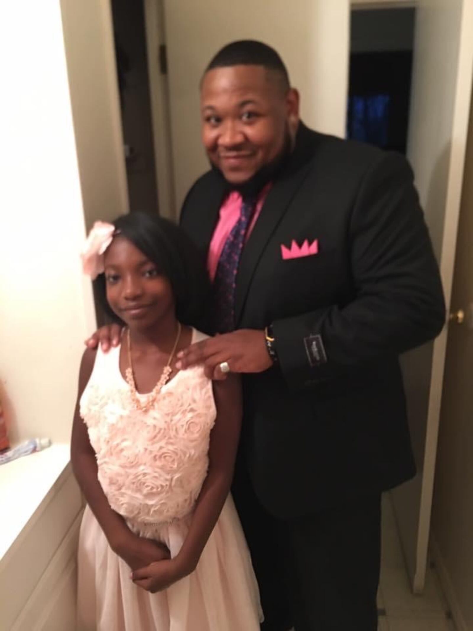 Will Edwards Sr. prepares to take his stepdaughter Anira Jacko to a father-daughter dance. Submitted photo.