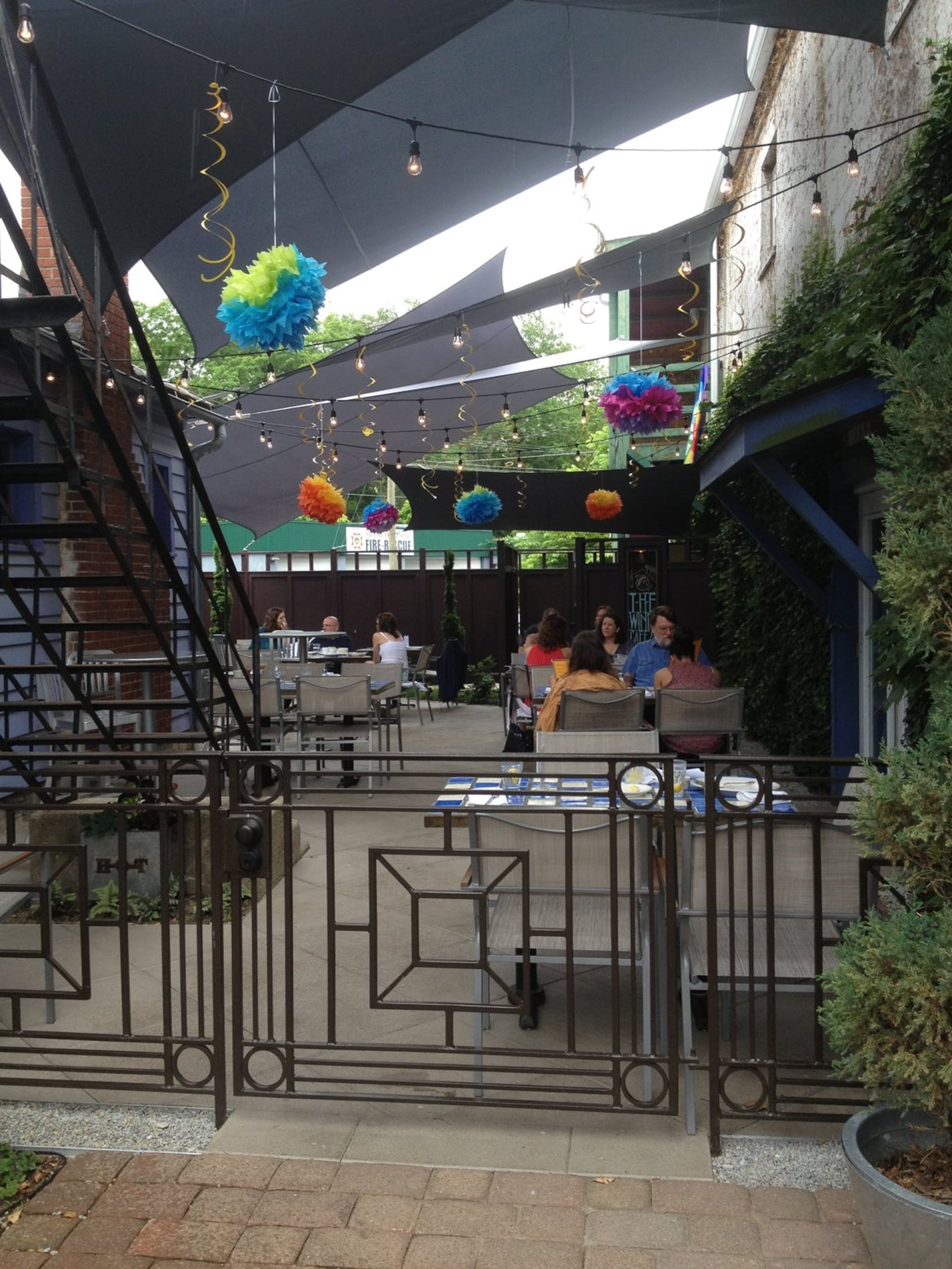 The patio area at The Winds Cafe in Yellow Springs. PHOTO BY ALEXIS LARSEN