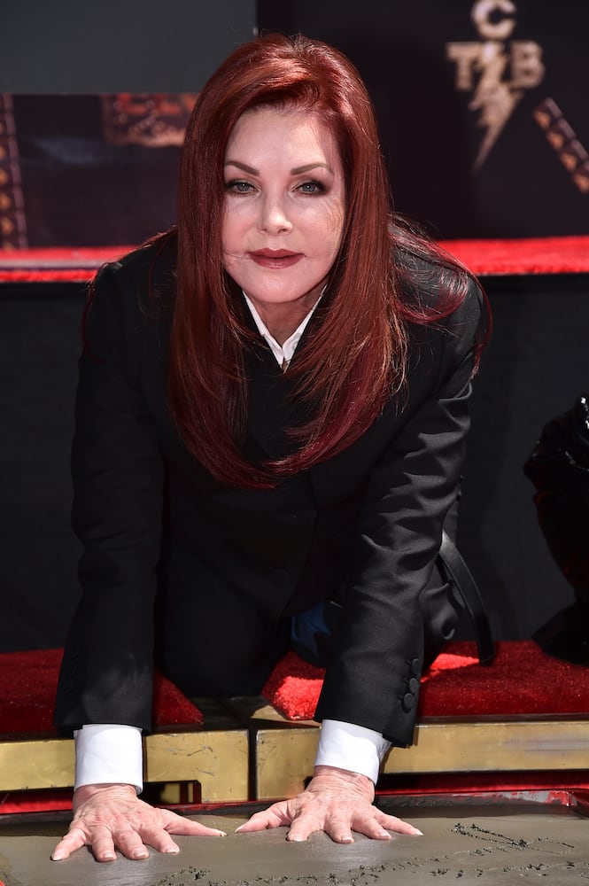 Priscilla Presley, Lisa Marie Presley and Riley Keough Hand and Footprint Ceremony