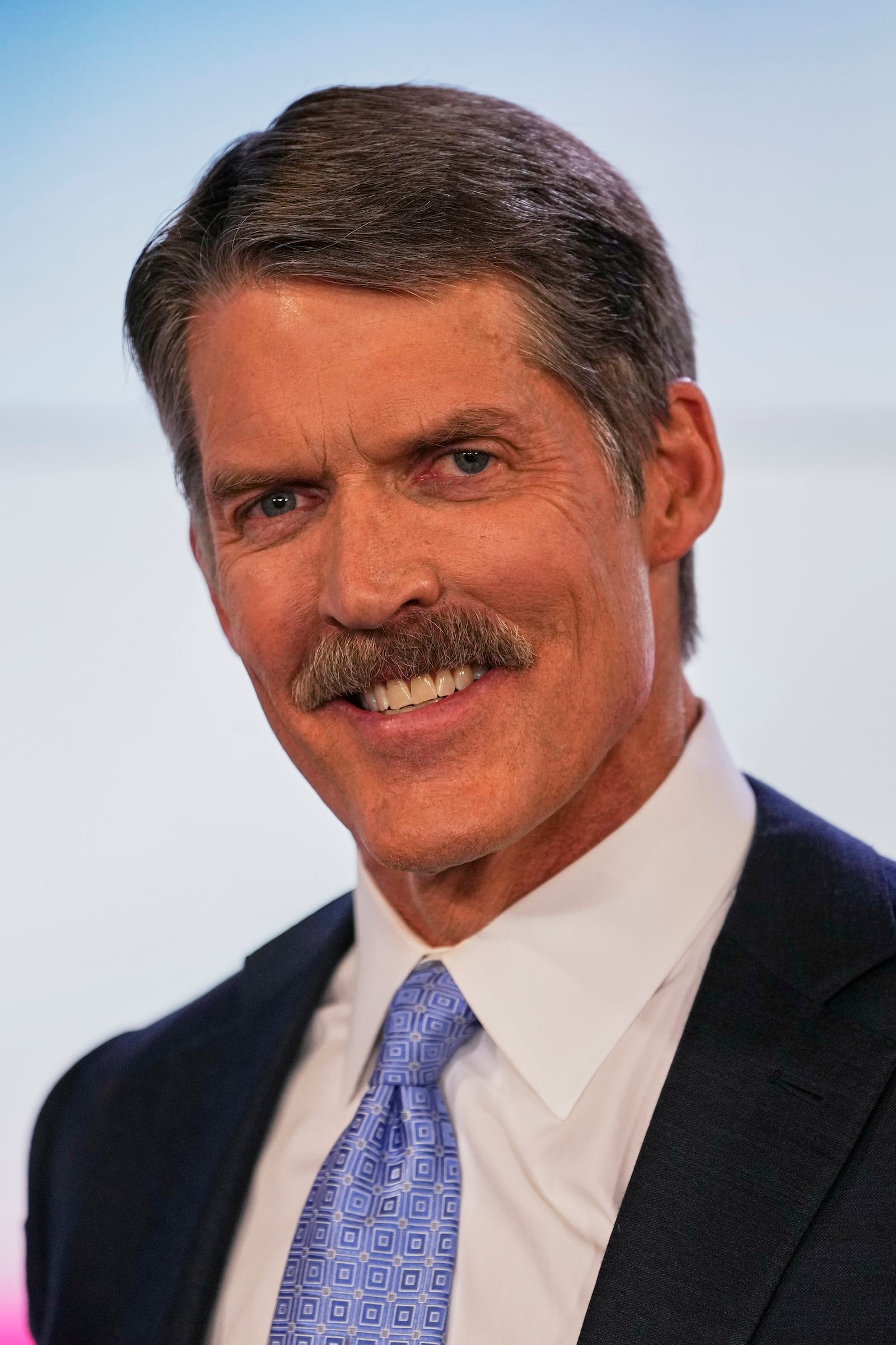 Wisconsin Senate candidate Republican Eric Hovde is seen before a televised debate Friday, Oct. 18, 2024, in Madison, Wis. (AP Photo/Morry Gash)