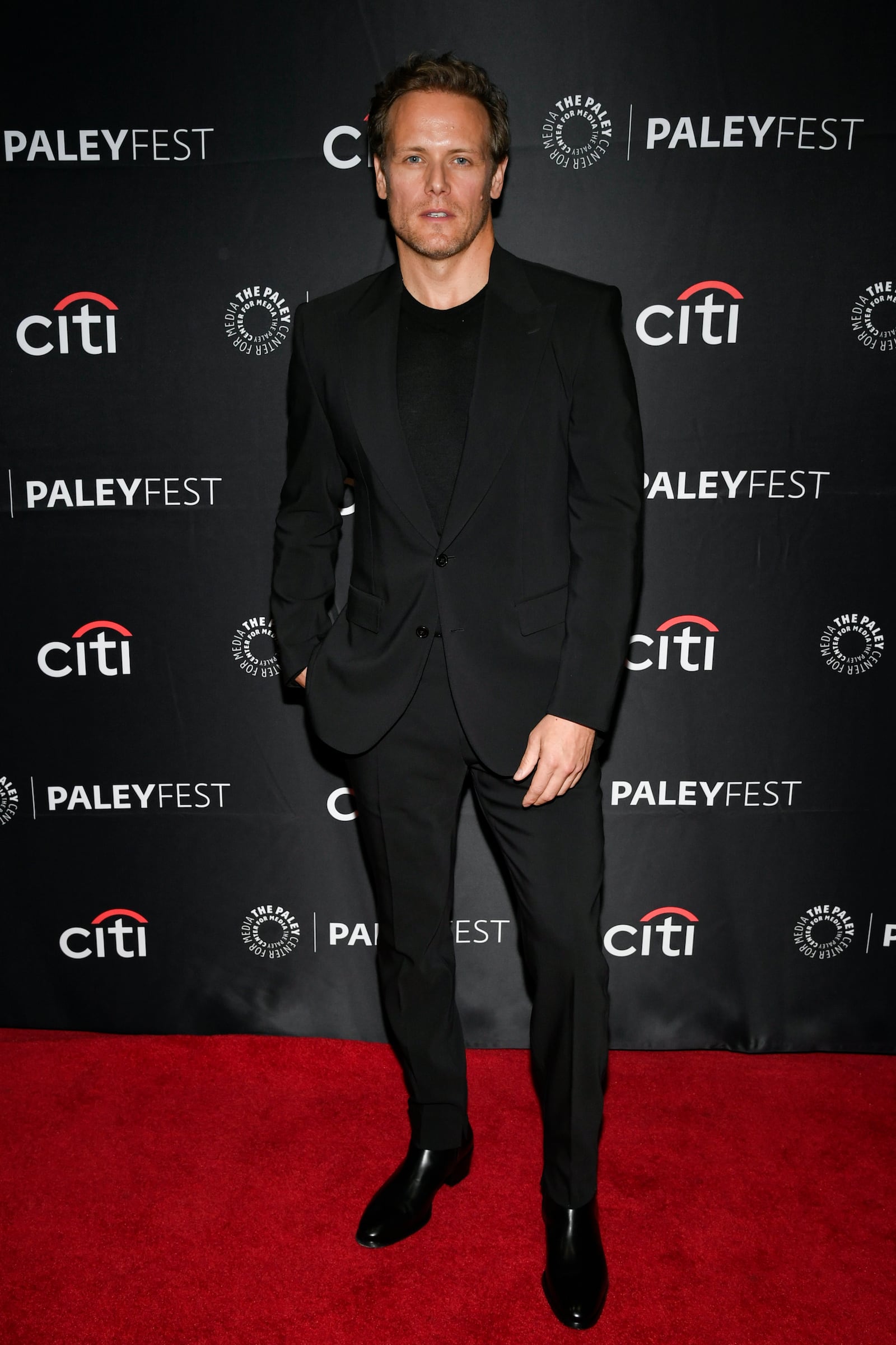 Sam Heughan attends the "Outlander" 10th Anniversary Celebration during PaleyFest NY at the Paley Center for Media on Wednesday, Oct. 16, 2024, in New York. (Photo by Evan Agostini/Invision/AP)