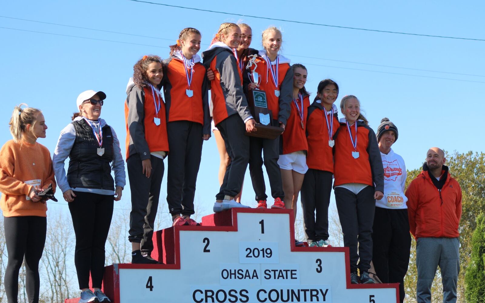 The West Liberty-Salem girls cross country team finished as Division III state runners-up in Saturday’s race at National Trail Raceway in Hebron/ Greg Billing/CONTRIBUTED