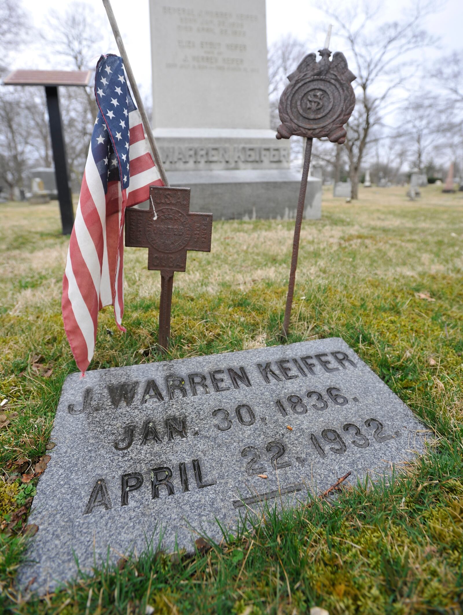 General J. Warren Keifer is one of the Civil War veterans buried in Ferncliff Cemetery who will be mentioned on the April 13 tour. Bill Lackey/Staff