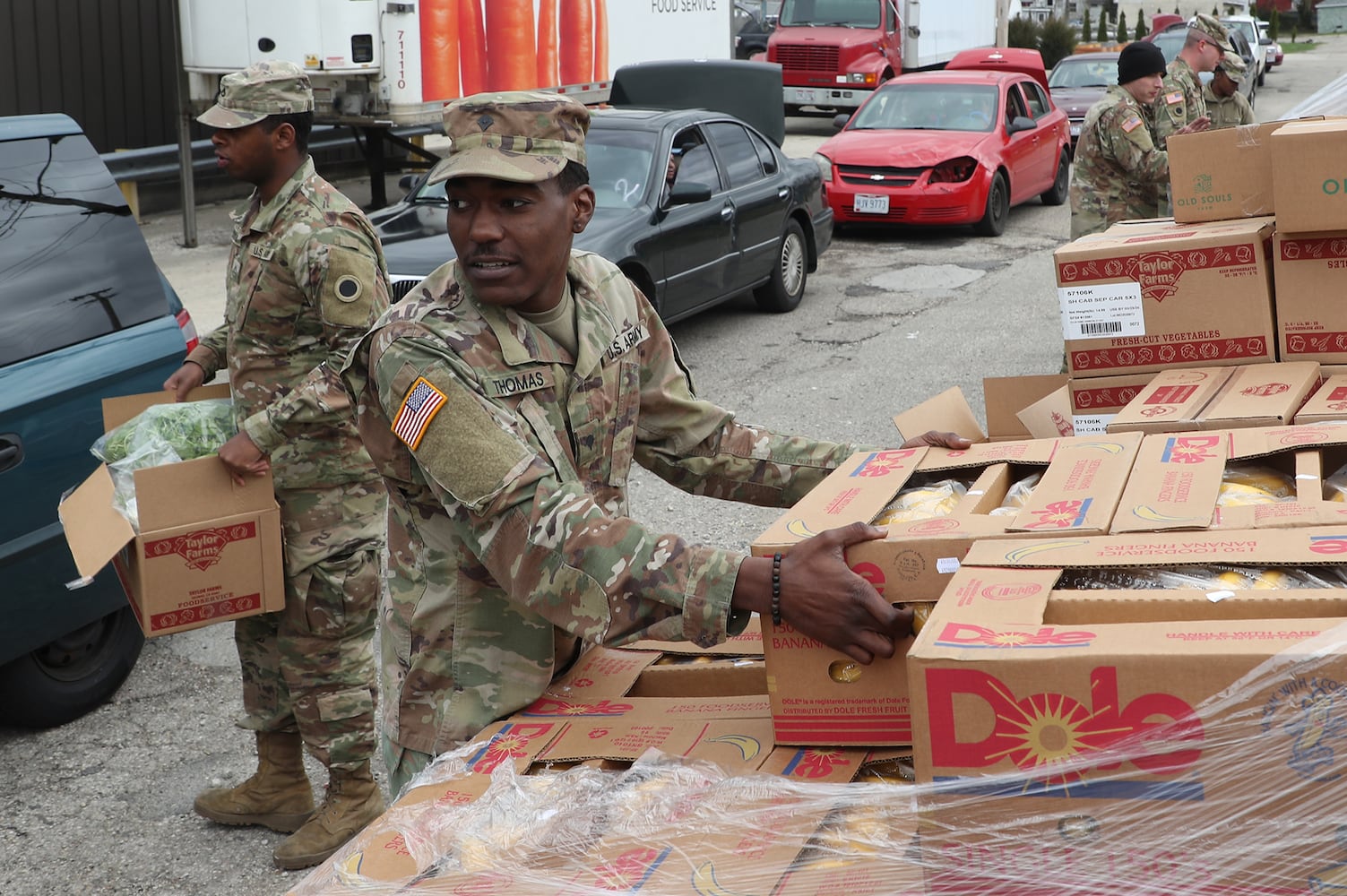 PHOTOS: National Guard Helps Distribute Food