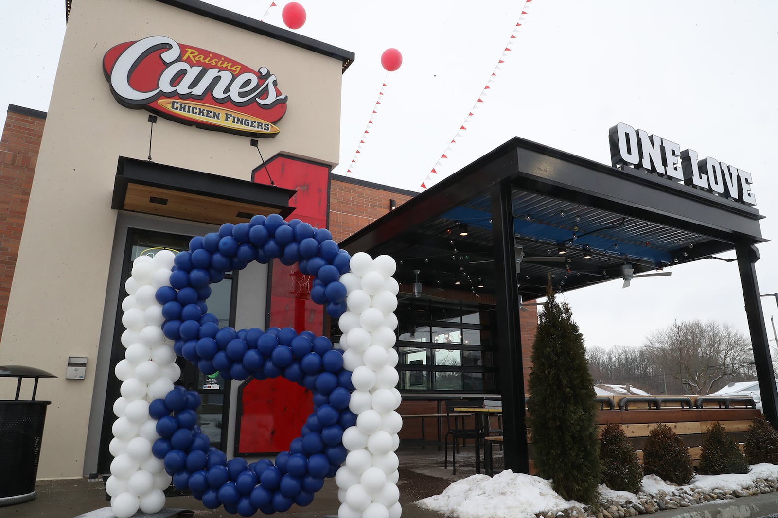 Raising Cane's Chicken Fingers opened their Springfield restaurant Monday. BILL LACKEY/STAFF