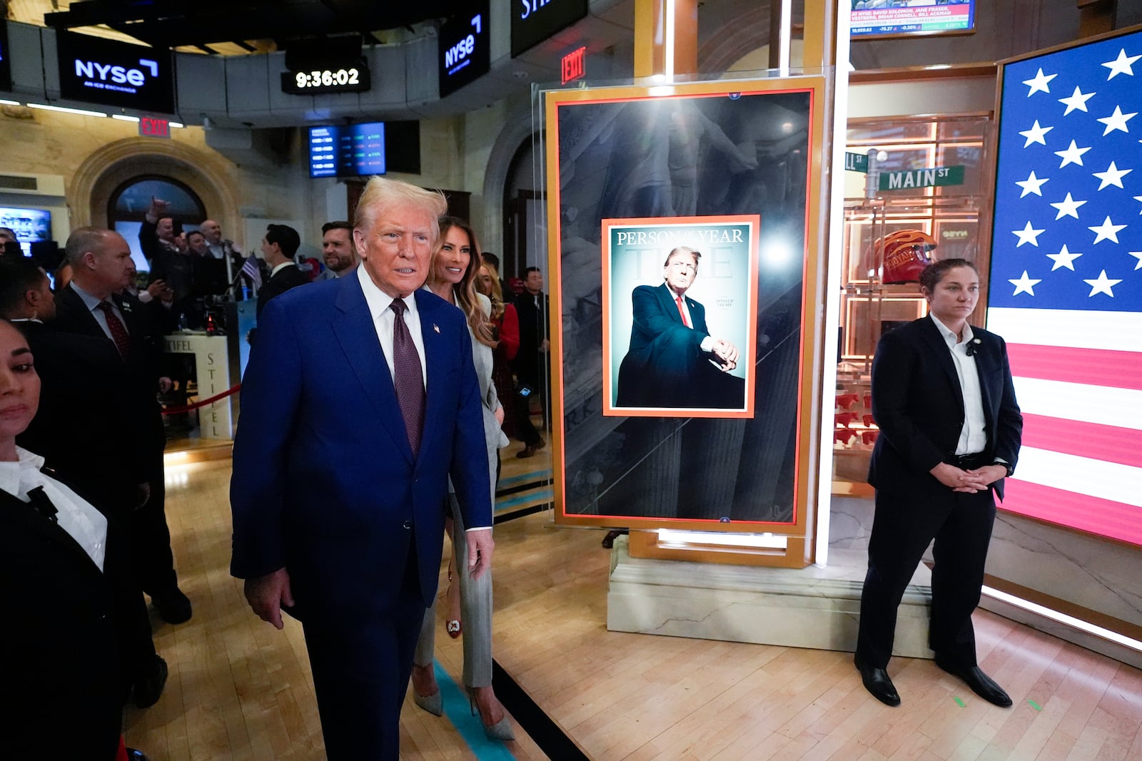 President-elect Donald Trump walks the floor of the New York Stock Exchange, Thursday, Dec. 12, 2024, in New York. (AP Photo/Alex Brandon)