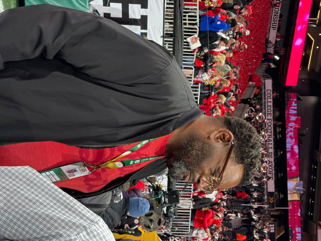 Ohio State football legend Orlando Pace at the College Football Playoff