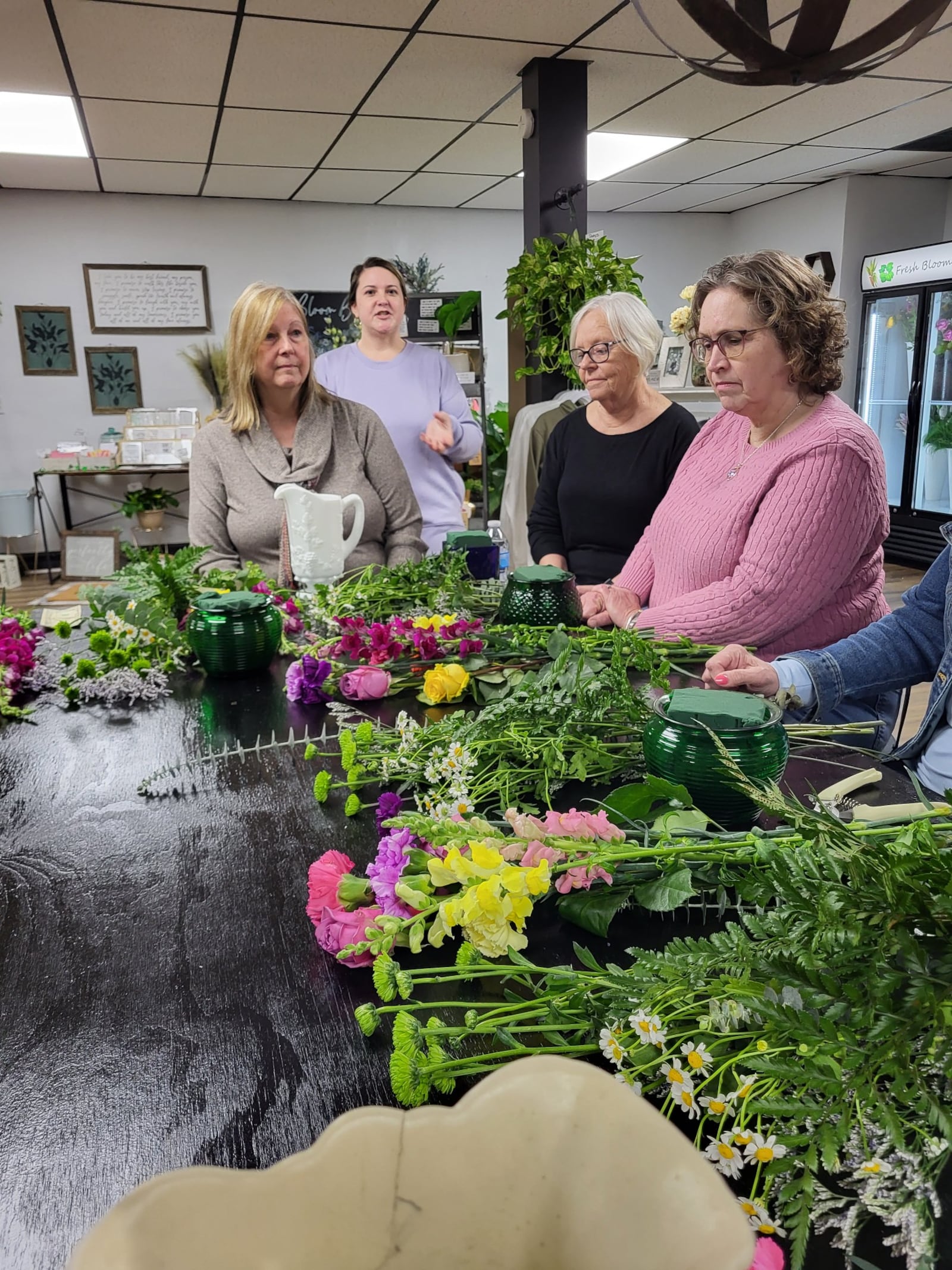 The Rowdy Readers visit a flower shop after reading "The Language of Flowers." CONTRIBUTED