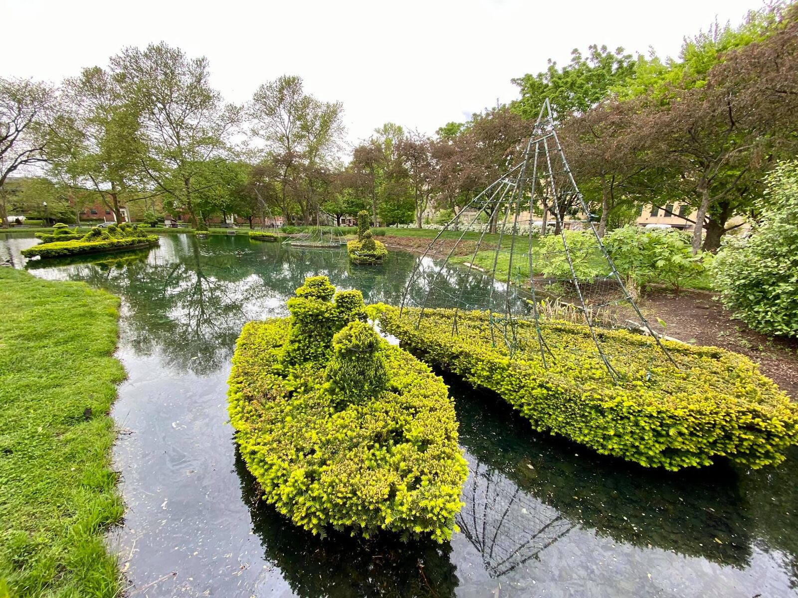 The Topiary Garden in downtown Columbus is home to the only topiary version of a painting in the world.