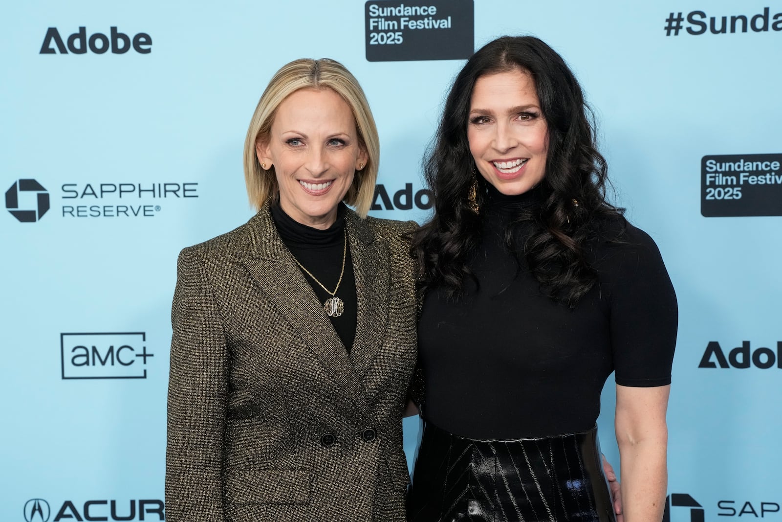 Marlee Matlin, left, and Shoshannah Stern attend the premiere of "Marlee Matlin: Not Alone Anymore" during the Sundance Film Festival on Thursday, Jan. 23, 2025, at Eccles Theatre in Park City, Utah. (Photo by Charles Sykes/Invision/AP)