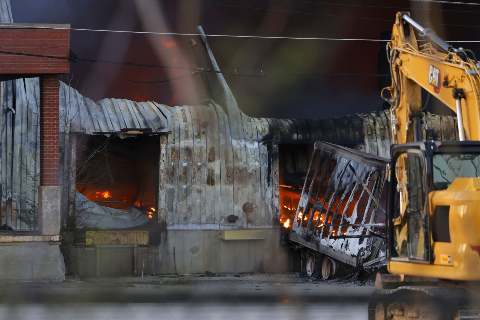 Emergency crews battled the flames and closed streets around a large industrial fire in Richmond, Indiana on April 11 | Nick Graham/Staff