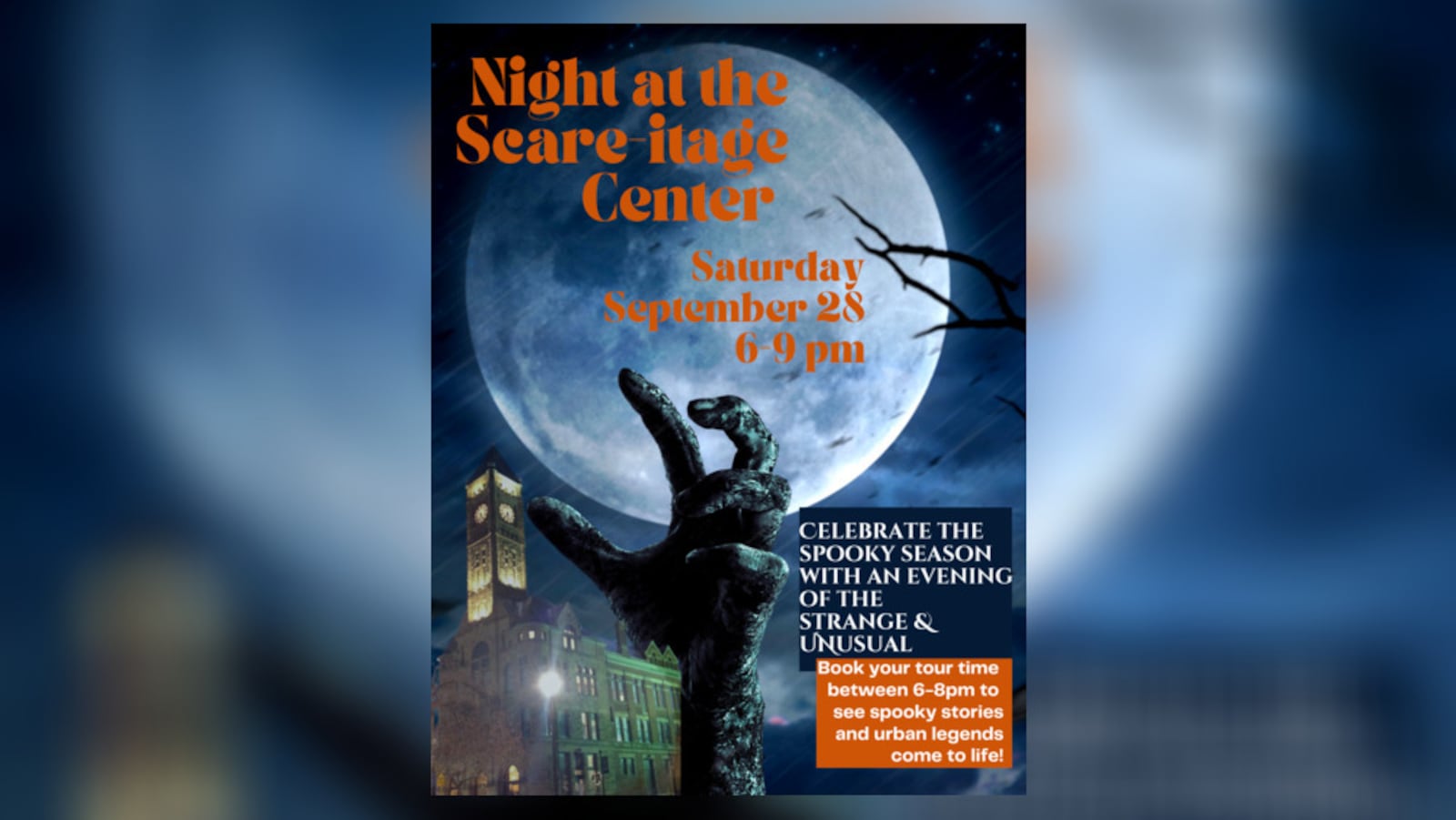 The Historical Society at the Heritage Center will host "Night at the Scare-itage Center” from 6 to 9 p.m. on Saturday, Sept. 28. Contributed