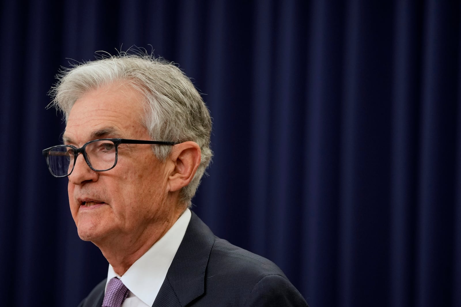 Federal Reserve Board Chairman Jerome Powell speaks during a news conference at the Federal Reserve in Washington, Thursday, Nov. 7, 2024. (AP Photo/Mark Schiefelbein)