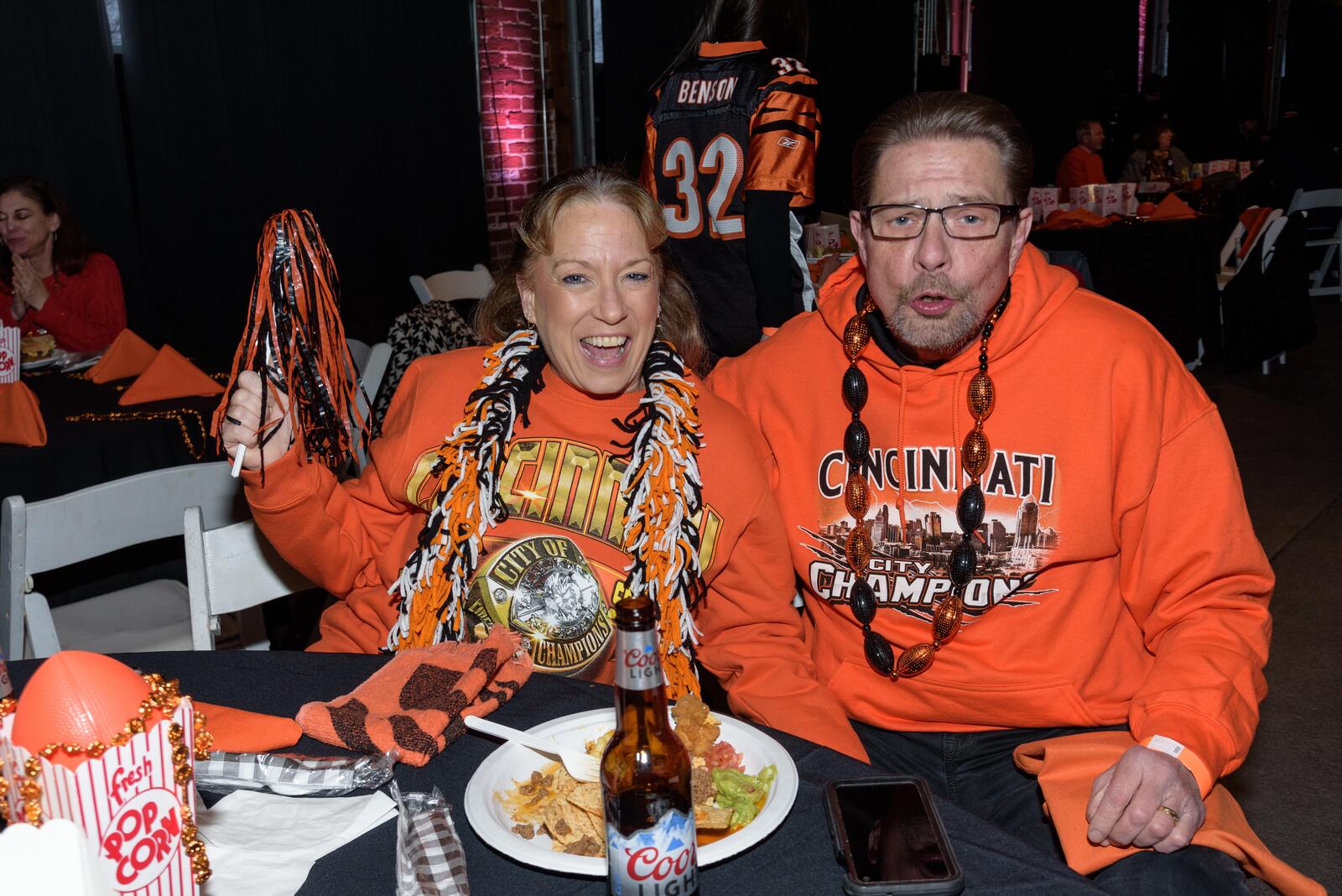 Dressing in Cincinnati Bengals brand T-shirts and sweatshirts is good if you're watching the AFC Championship Game from a bar or from home. TOM GILLIAM / CONTRIBUTING PHOTOGRAPHER