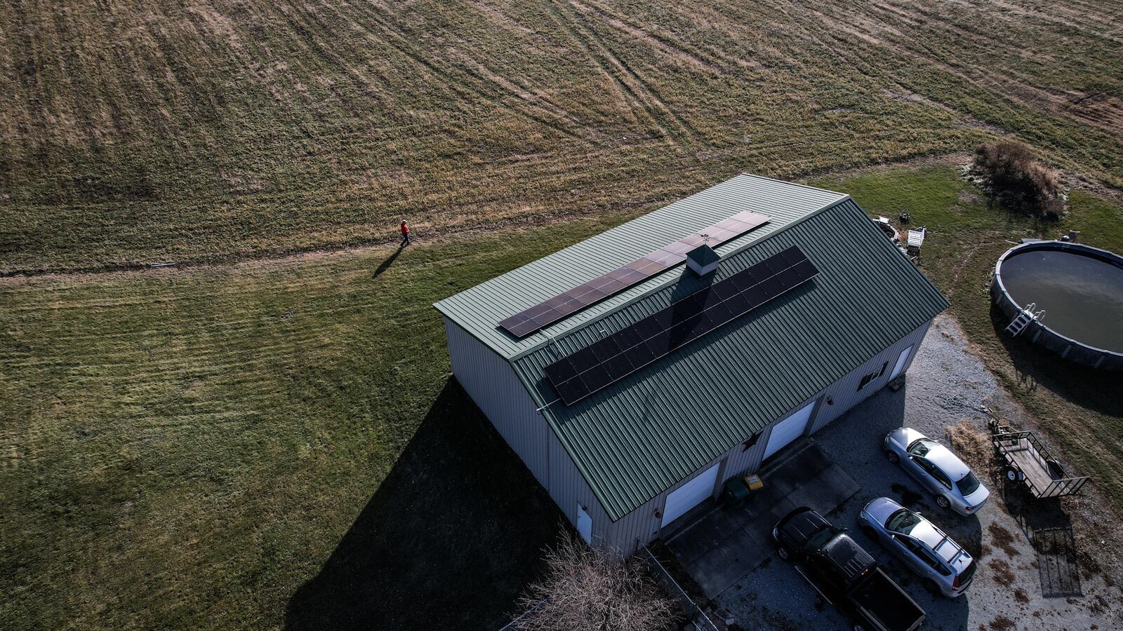 Dustin Gilroy of Bethel Twp. in Miami County had solar panels installed on his barn by Power Home Solar, which later changed its name to Pink Energy. Gilroy said the solar energy system has never worked properly. JIM NOELKER/STAFF