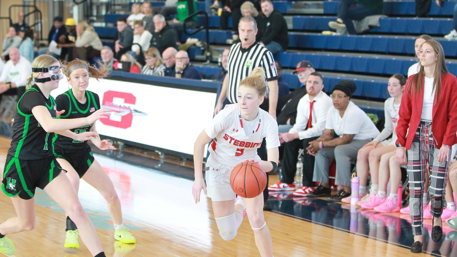 Miley Amann Stebbins girls basketball district final at Fairborn High School Feb. 22, 2025