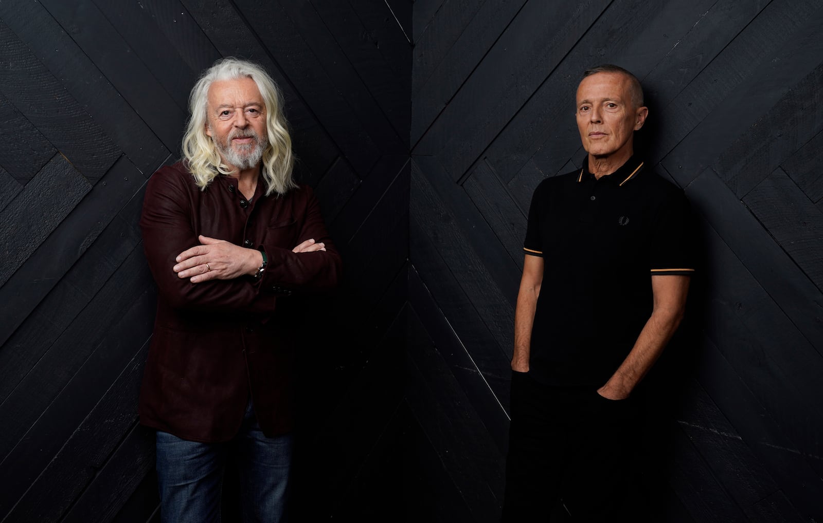 FILE - Roland Orzabal, left, and Curt Smith, of the band Tears For Fears, pose for a portrait in Los Angeles on Jan. 19, 2022. (AP Photo/Chris Pizzello, File)