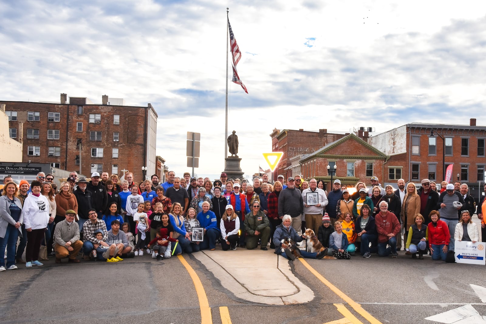 The City of Urbana was named Best Hometown by Ohio Magazine. To celebrate this achievement, the Champaign County Chamber of Commerce & Visitors Bureau held a special ceremony on Second Saturday, Nov. 9, in downtown Urbana. Contributed/Tammi Feehan for Urbana Tomorrow.