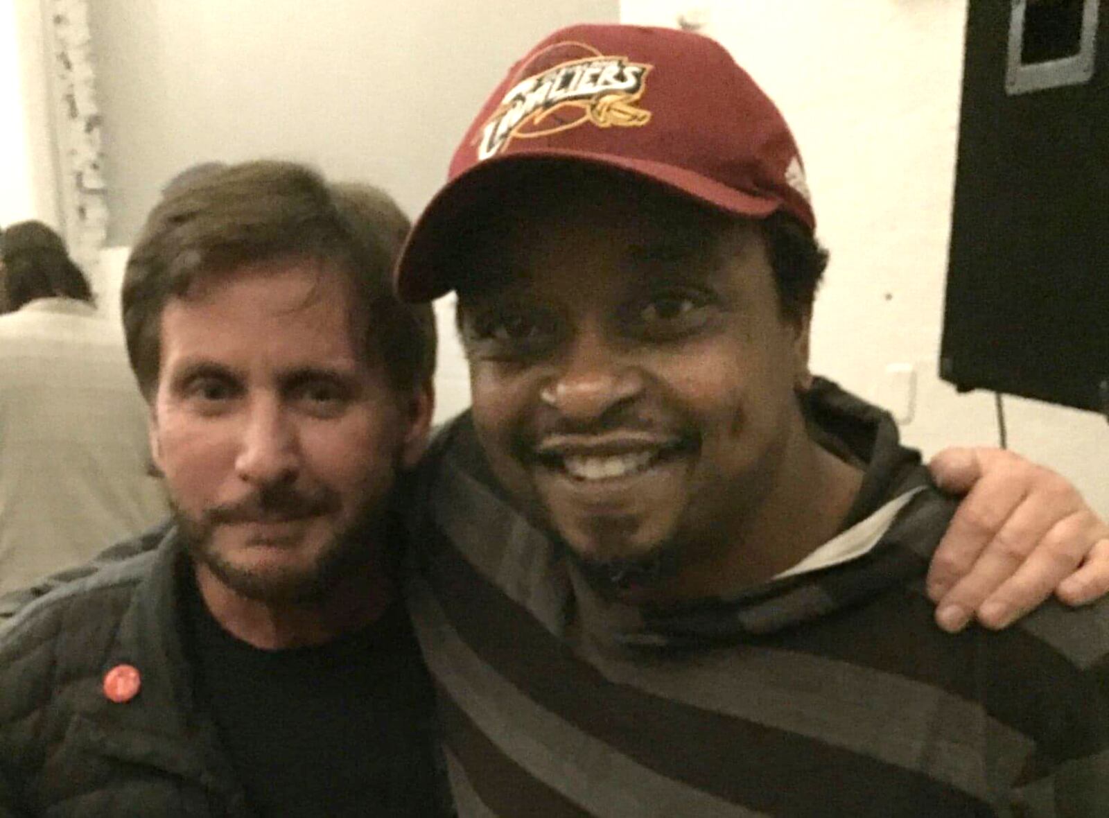 Dayton native Bryant Louis Bentley (right) has a role in a new film by Emilio Estevez (left) called "The Public." CONTRIBUTED PHOTO