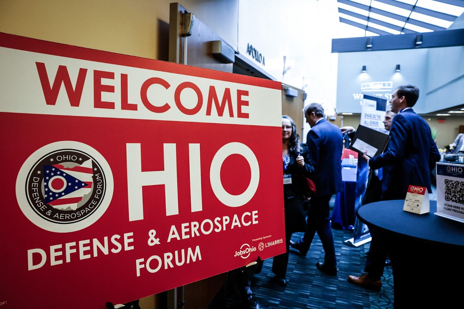 Ohio Congressman Mike Turner enters the Ohio Defense & Aerospace Forum at Wright State University Monday October 30, 2023. JIM NOELKER/STAFF