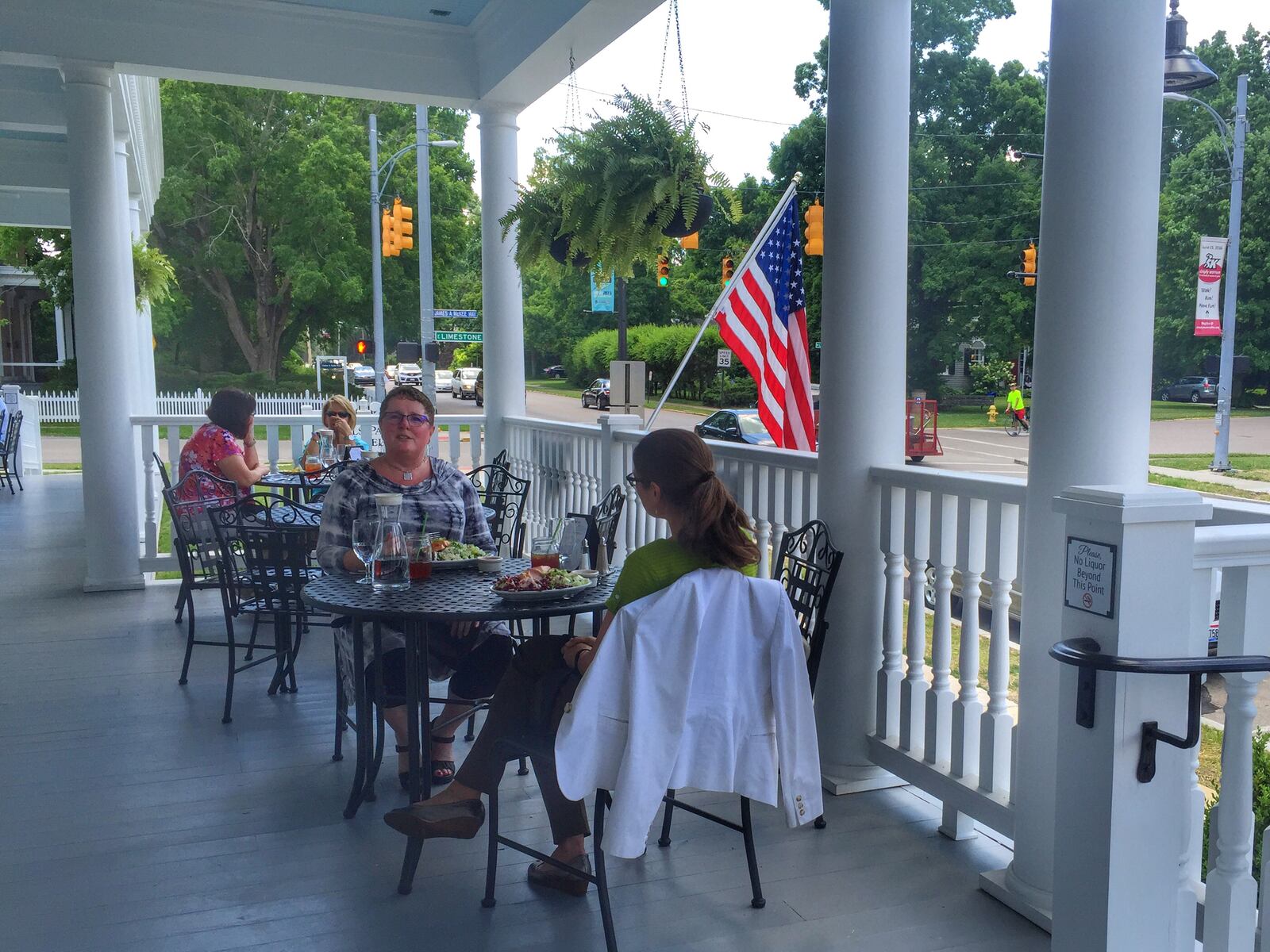 Ellie's Restaurant & Bakery is inside the Mills Park Hotel, at 321 Xenia Ave., in Yellow Springs. Be seated inside to enjoy air conditioning or outside on the patio for people watching.