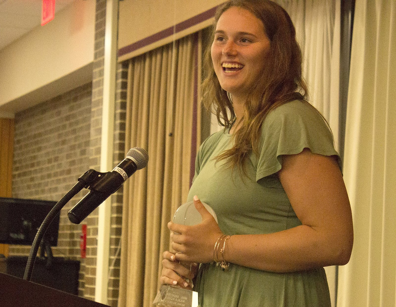 Mikala Morris of Kenton Ridge with her Pam Evans Smith Miss Basketball award. Jeff Gilbert/CONTRIBUTED