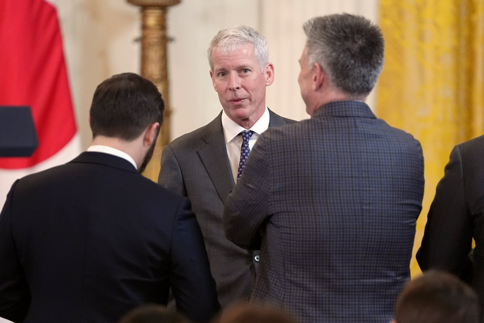 Energy Secretary Chris Wright attends a news conference with Japanese Prime Minister Shigeru Ishiba at the White House, Friday, Feb. 7, 2025, in Washington. (AP Photo/Evan Vucci)