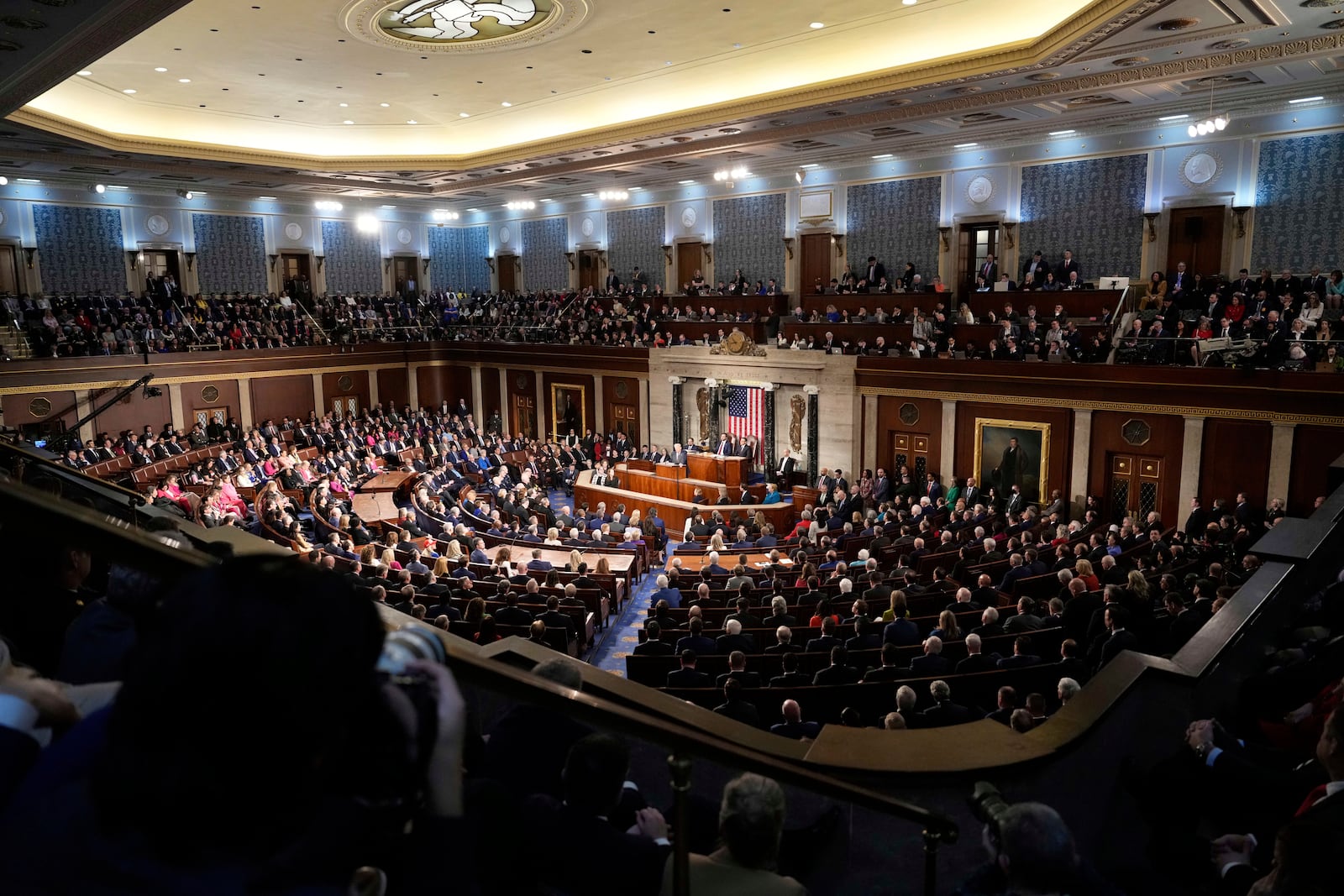 President Donald Trump addresses a joint session of Congress at the Capitol in Washington, Tuesday, March 4, 2025. (AP Photo/Ben Curtis)