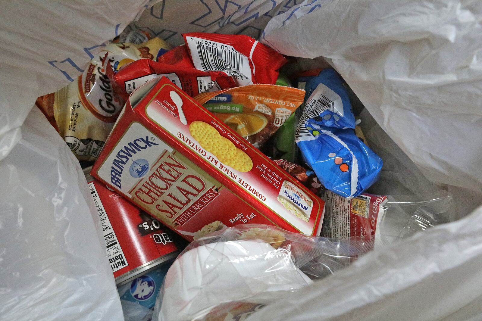 The contents of one of the meal bags Thursday at the Clark County Library. BILL LACKEY/STAFF