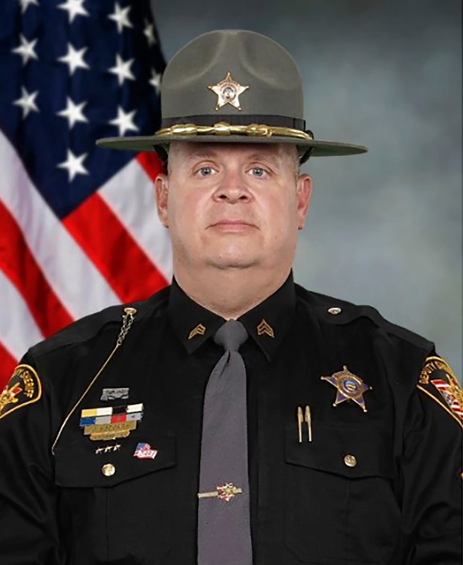 This undated image provided by the Clark County Ohio Government website shows Lt. John Rodgers, a 20-year veteran of the Clark County sheriff's office, who posted on Facebook that he would not help people who support the Democratic Party. (Clark County Ohio Government Website via AP)