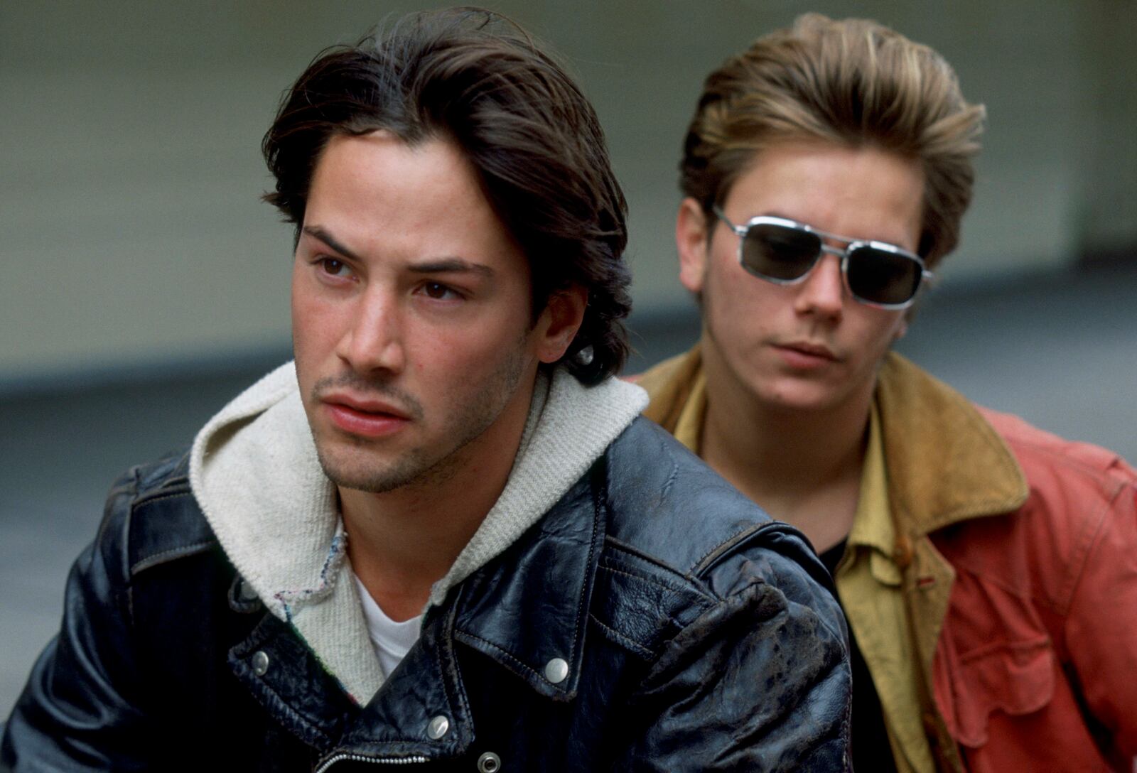 This image released by the Library of Congress shows Keanu Reeves, left, and River Phoenix in a scene from the 1991 film "My Own Private Idaho." (Criterion/Library of Congress via AP)