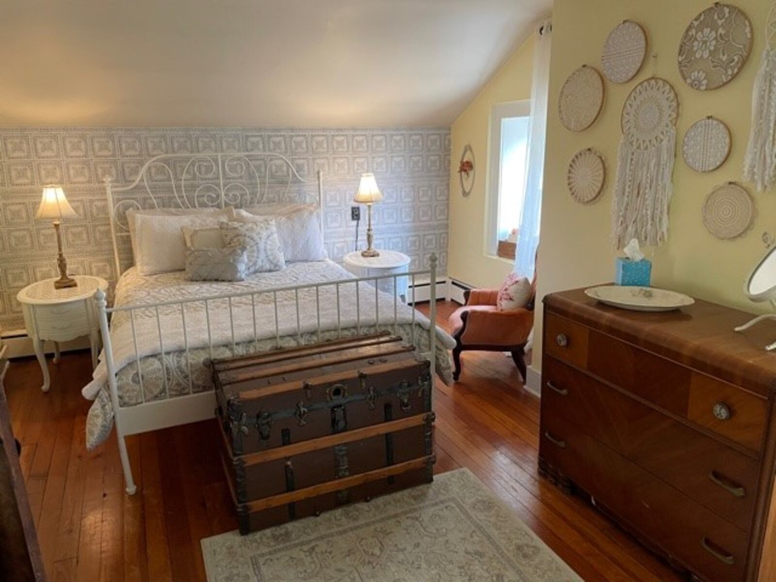 The bridal suite has a lovely view of the grounds and a clawfoot bathtub.  Pam Cottrel/Contributed