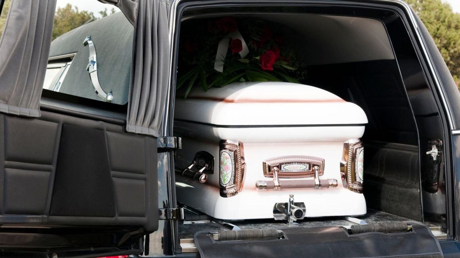 FILE PHOTO: A hearse that was carrying the body of a woman was stolen from a California church.