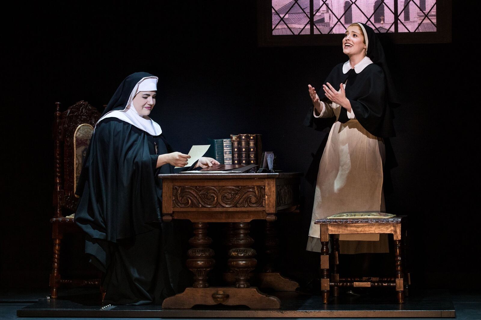 Lauren Kidwell plays The Mother Abbess and Jill-Christine Wiley is Maria in the production that will come to the Schuster Center. CONTRIBUTED PHOTO BY MATTHEW MURPHY