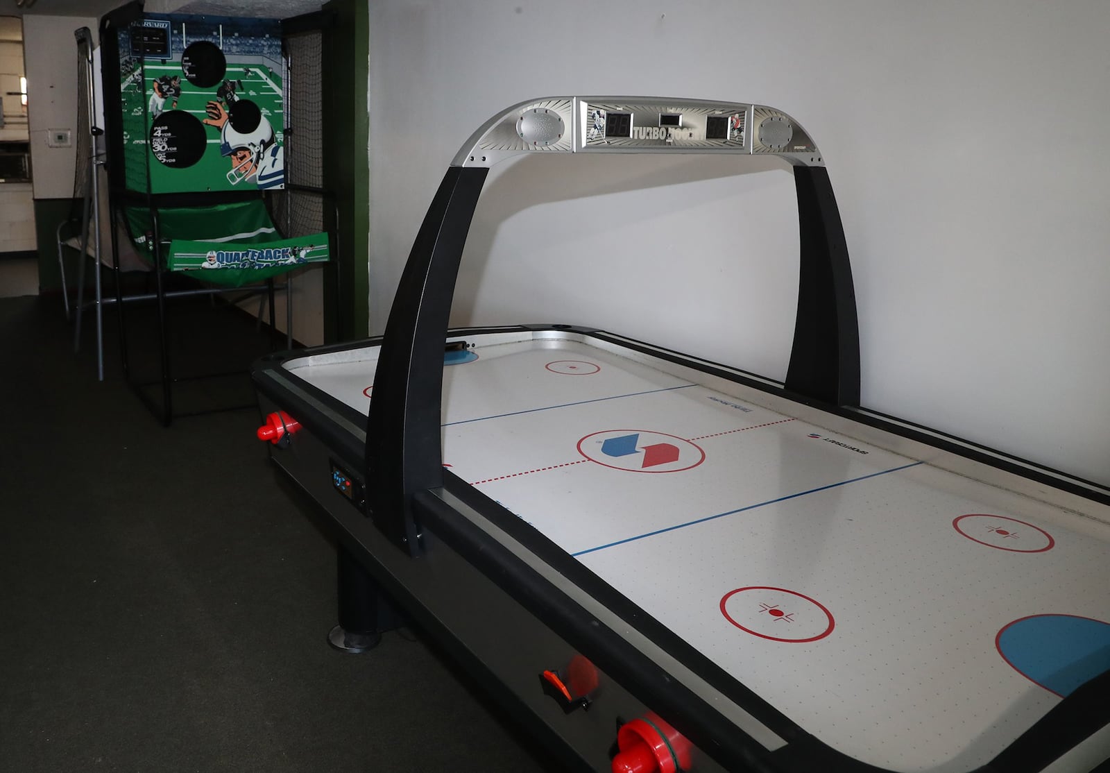 The game room at Slice of Heaven Pizzeria. BILL LACKEY/STAFF