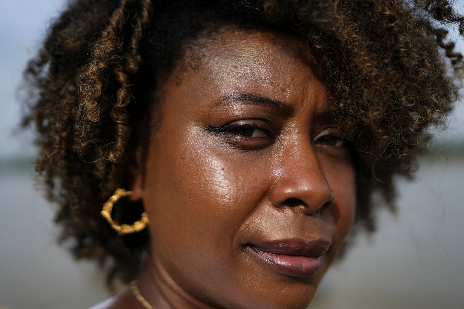 Maryuri Mosquera, a river guardian, poses for a photo, in Quibdo, Colombia, Thursday, Sept. 26, 2024. (AP Photo/Ivan Valencia)