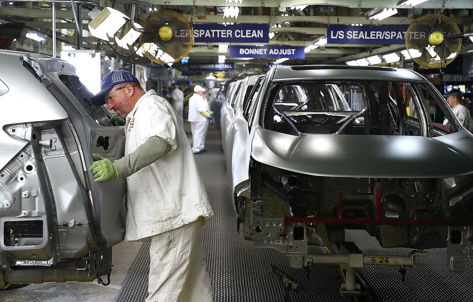 Honda of America workers at the automaker’s East Liberty plant. BILL LACKEY/STAFF