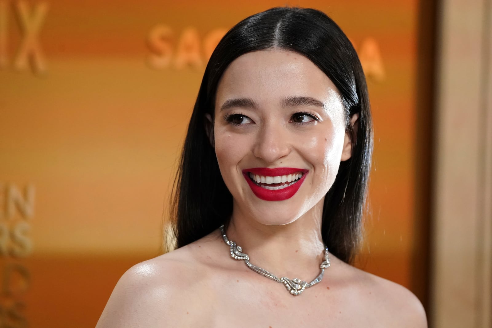 Mikey Madison arrives at the 31st annual Screen Actors Guild Awards on Sunday, Feb. 23, 2025, at the Shrine Auditorium in Los Angeles. (Photo by Jordan Strauss/Invision/AP)