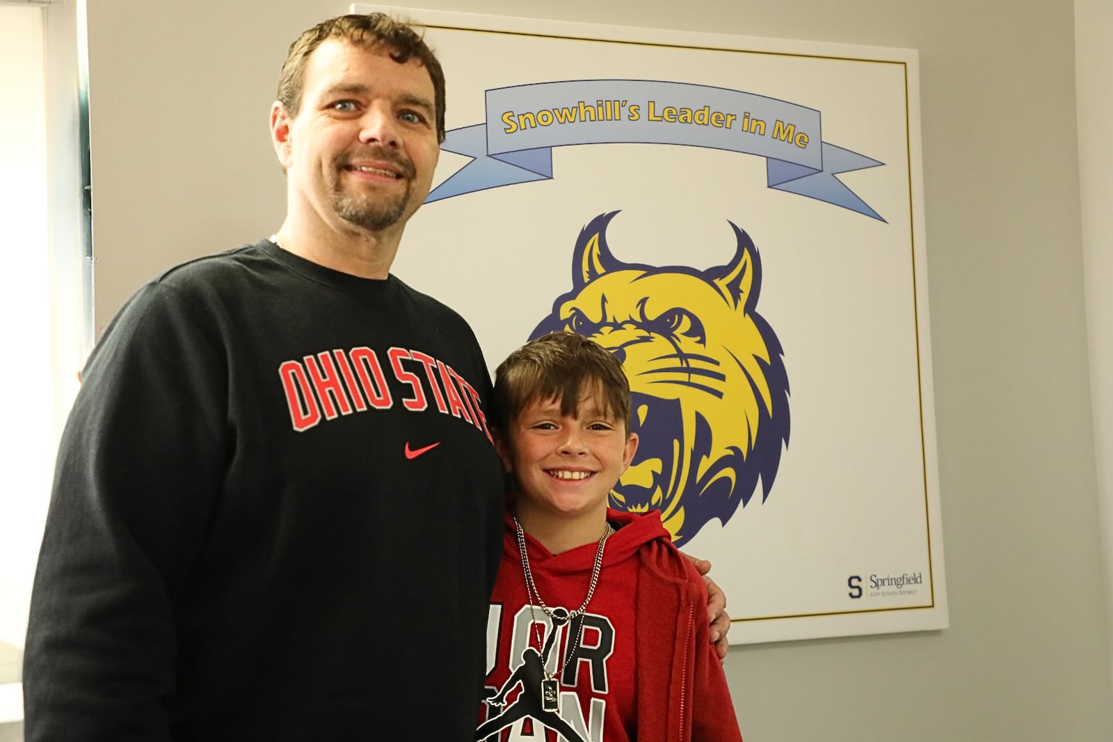 Springfield City School District custodian Larry ‘Curt’ Johnson is being honored for performing the Heimlich Maneuver on a fifth-grade Snowhill Elementary student named Grayson. Contributed