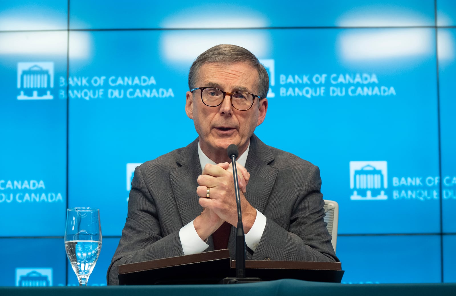 Bank of Canada Governor Tiff Macklem speaks during a news conference, Wednesday, Dec. 11, 2024 in Ottawa, Ontario. (Adrian Wyld/The Canadian Press via AP)