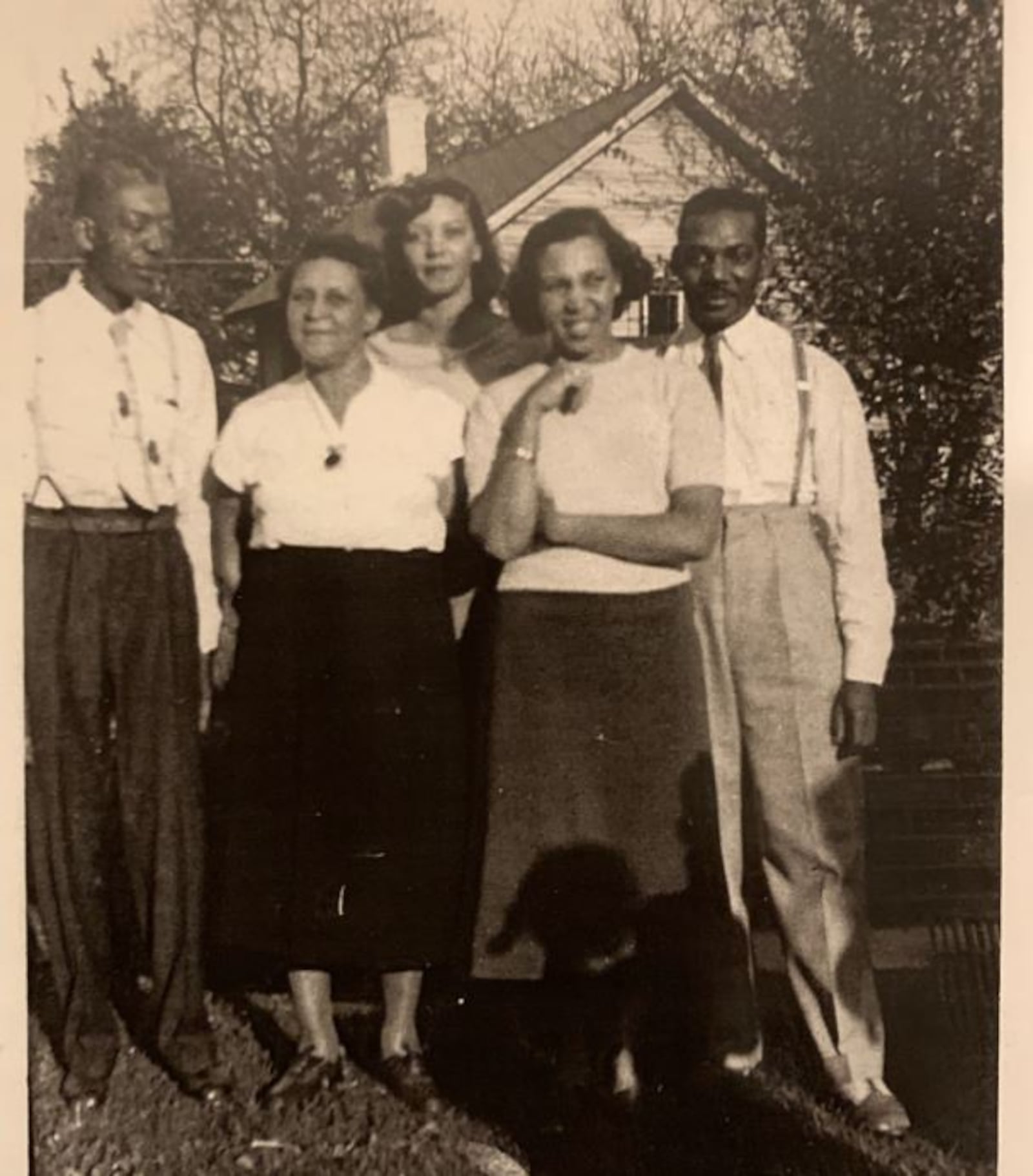 The Calamese Family: From left are Alice Ballard's father and mother, Charles and Mary Calamese; her sister, Elida Lee; Alice; and her brother, Elmer.