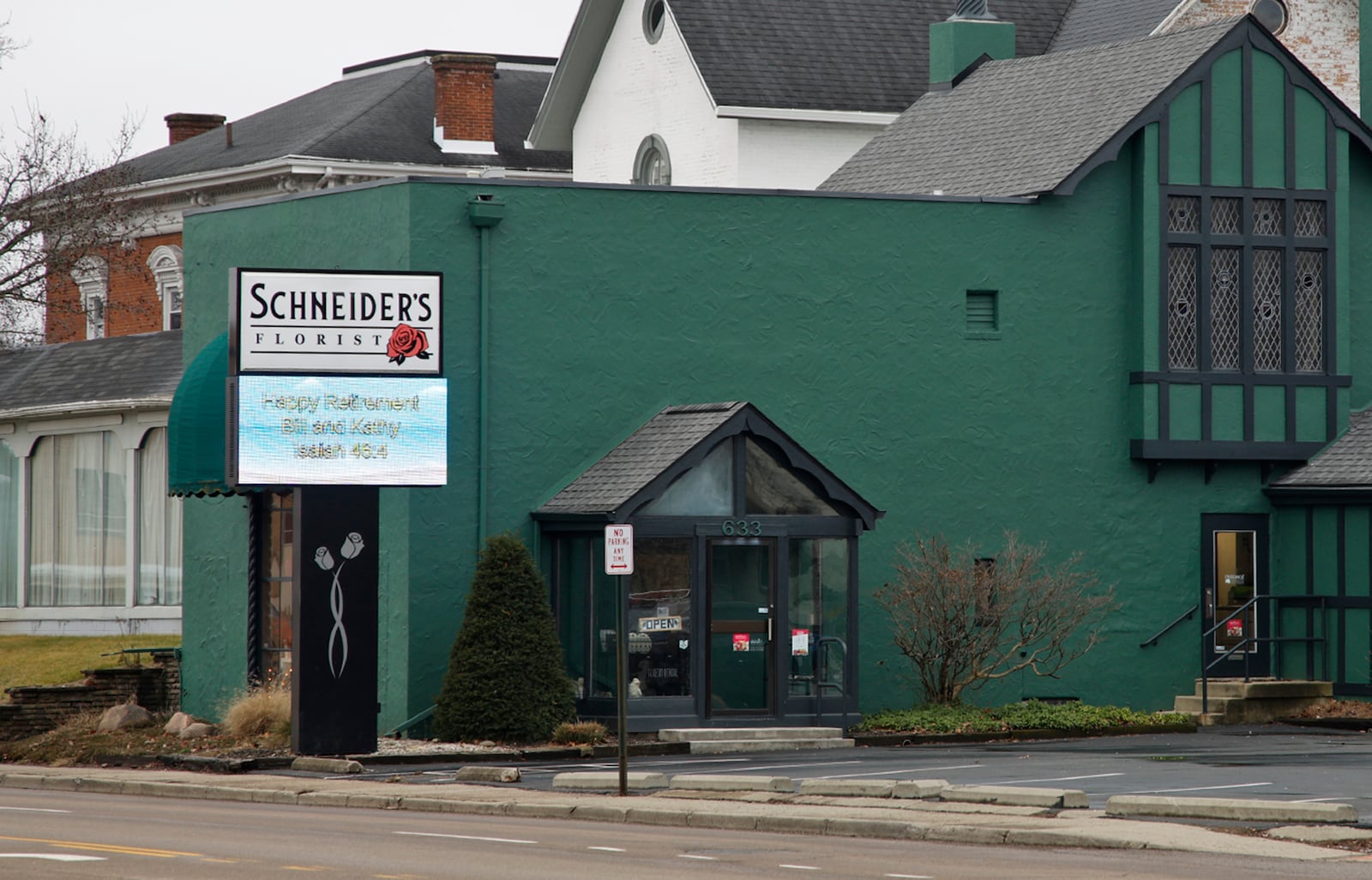 Schneider's Florist is holding a ribbon cutting ceremony celebrating the new owners of the business, Ashley and Matt Nienaber, on Thursday, Feb. 1, 2024. BILL LACKEY/STAFF