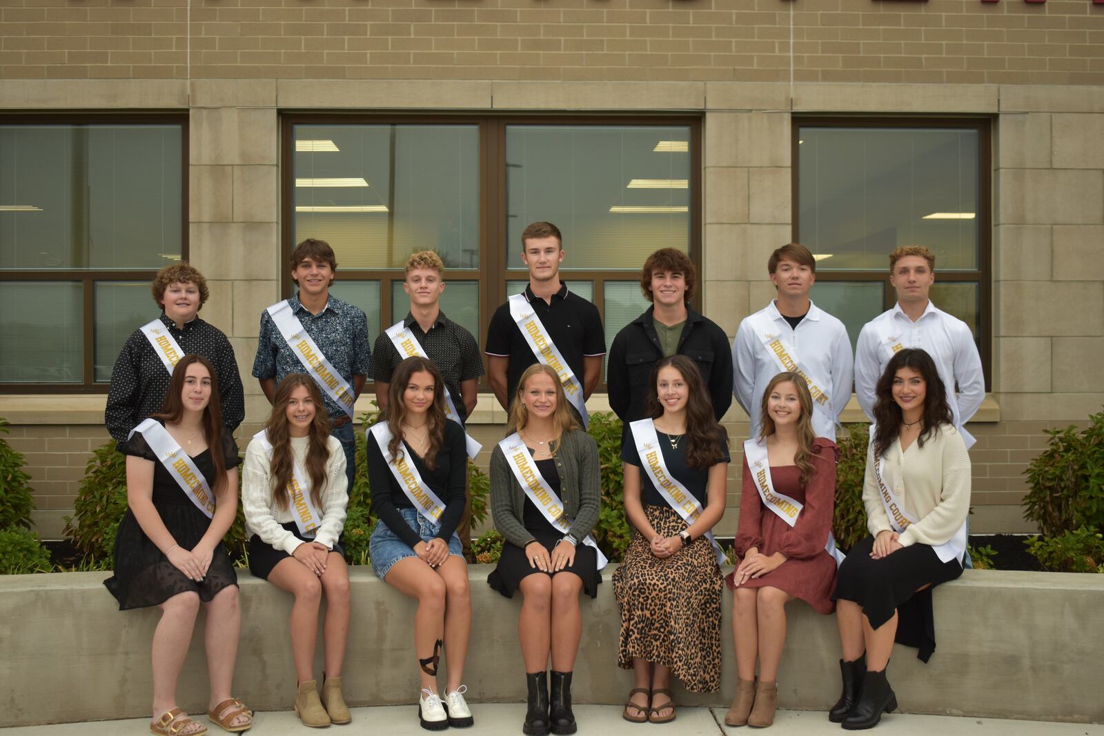 The 2024 Northeastern High School Homecoming Court included (front row, left to right) Freshman Abigail Sheerin, Sophomore Nina Jones, Junior Lexi Whip, Senior Reagan Judy, Senior Emma Skinner, Senior Abby Skinner and Senior Hailey Neer; and (back row, left to right) Freshman Anthony Garrison, Sophomore Carson Doogs, Junior Adam Roberts, Senior Devin Winkhart, Senior Gavin Harrington, Senior Connor Ball and Senior Garrett Chadwell. The homecoming parade that was scheduled for Friday, Sept. 27, was canaceid due to the weather. The homecoming dance was held on Saturday, Sept. 28. Contributed