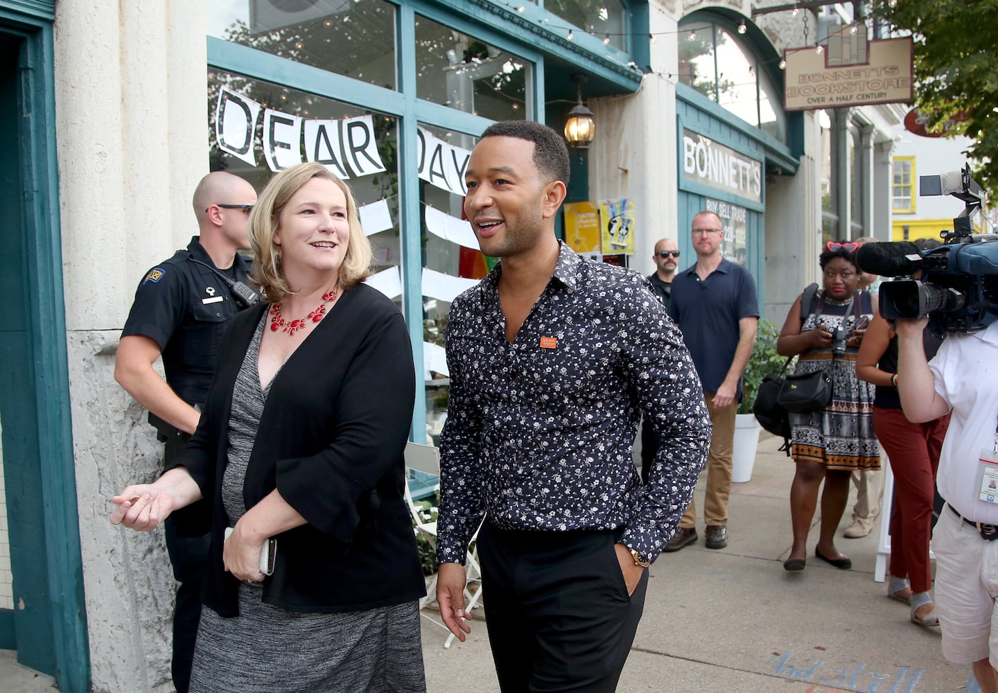 PHOTOS: John Legend visits the Oregon District to show support for the community