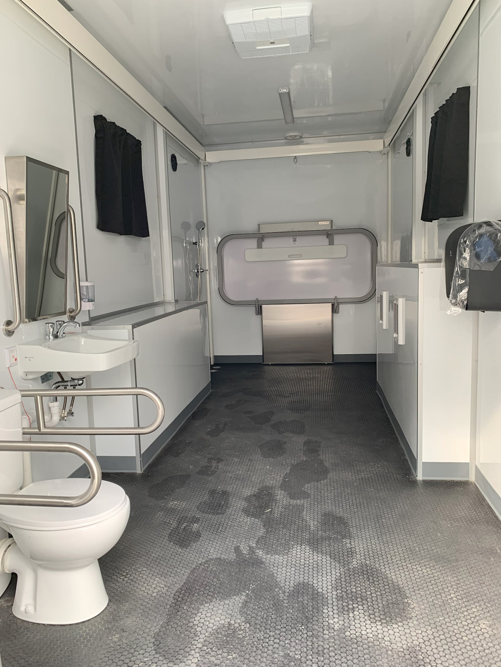 Developmental Disabilities of Clark County now has a new mobile changing unit that will help people who use wheelchairs have an accessible restroom facility. It includes a ramp, toilet, sing, motorized changing table complete with a Hoyer lift, and a shower capability. Brooke Spurlock/Staff