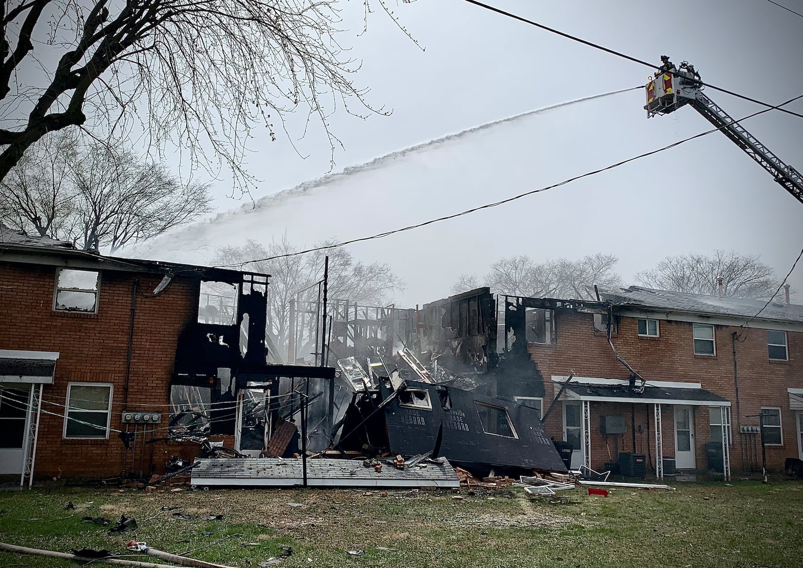 An explosion was reported in the 1000 block of East Home Road in Springfield on Saturday, April 8, 2023. MARSHALL GORBY / STAFF