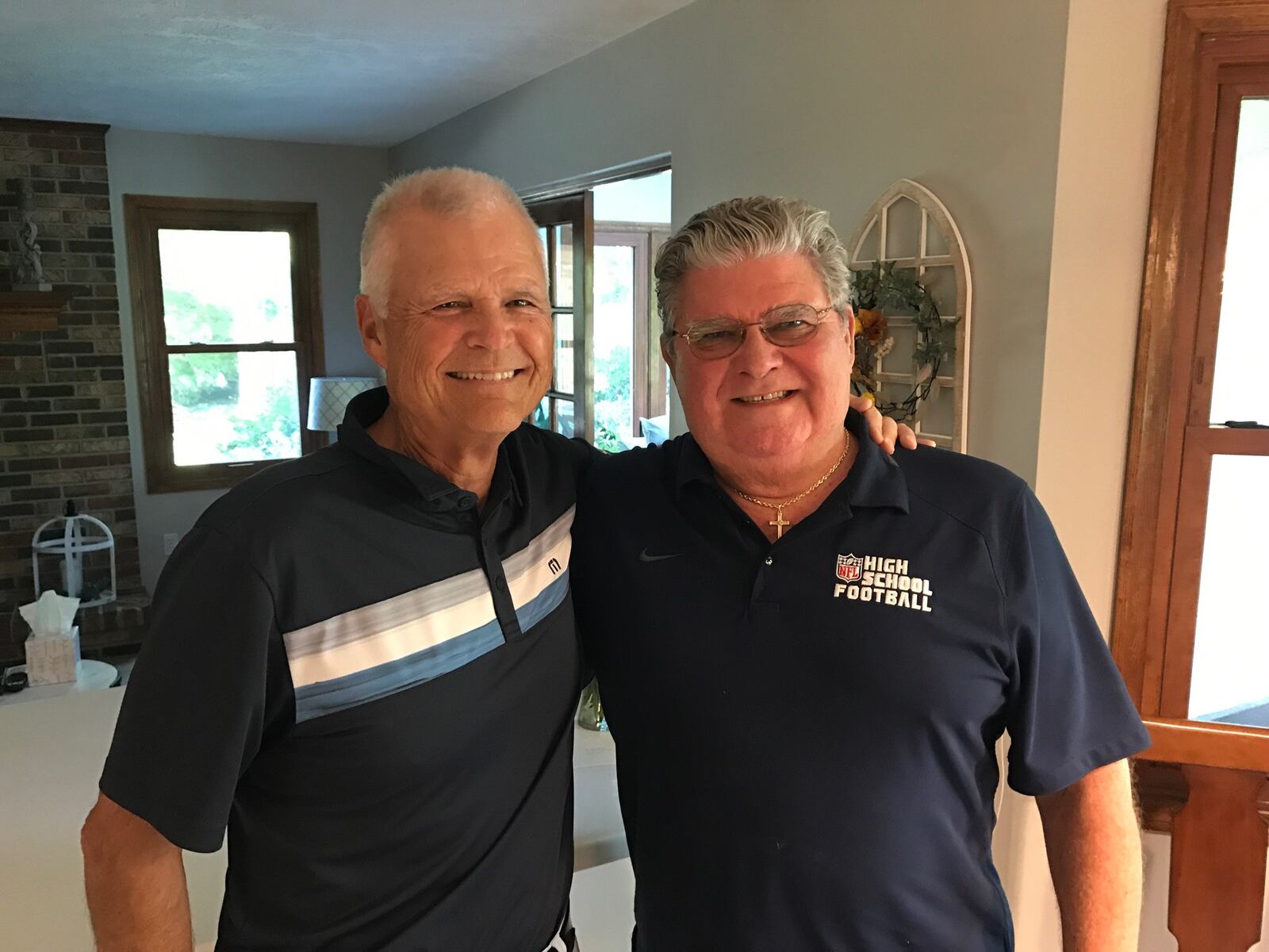 Tom Smigel and Mark LaForce, former Wittenberg starting offensive linemen on the Tigers unbeaten 1973 NCAA Division III National Championship team, have been linked for a long time. They both came to college from Lorain, Ohio, later were groomsmen in each other’s wedding, both settled in the Dayton area and today, along with their 1973 teammates, will be inducted in Wittenberg’s Athletic Hall of Honor. Tom Archdeacon/CONTRIBUTED