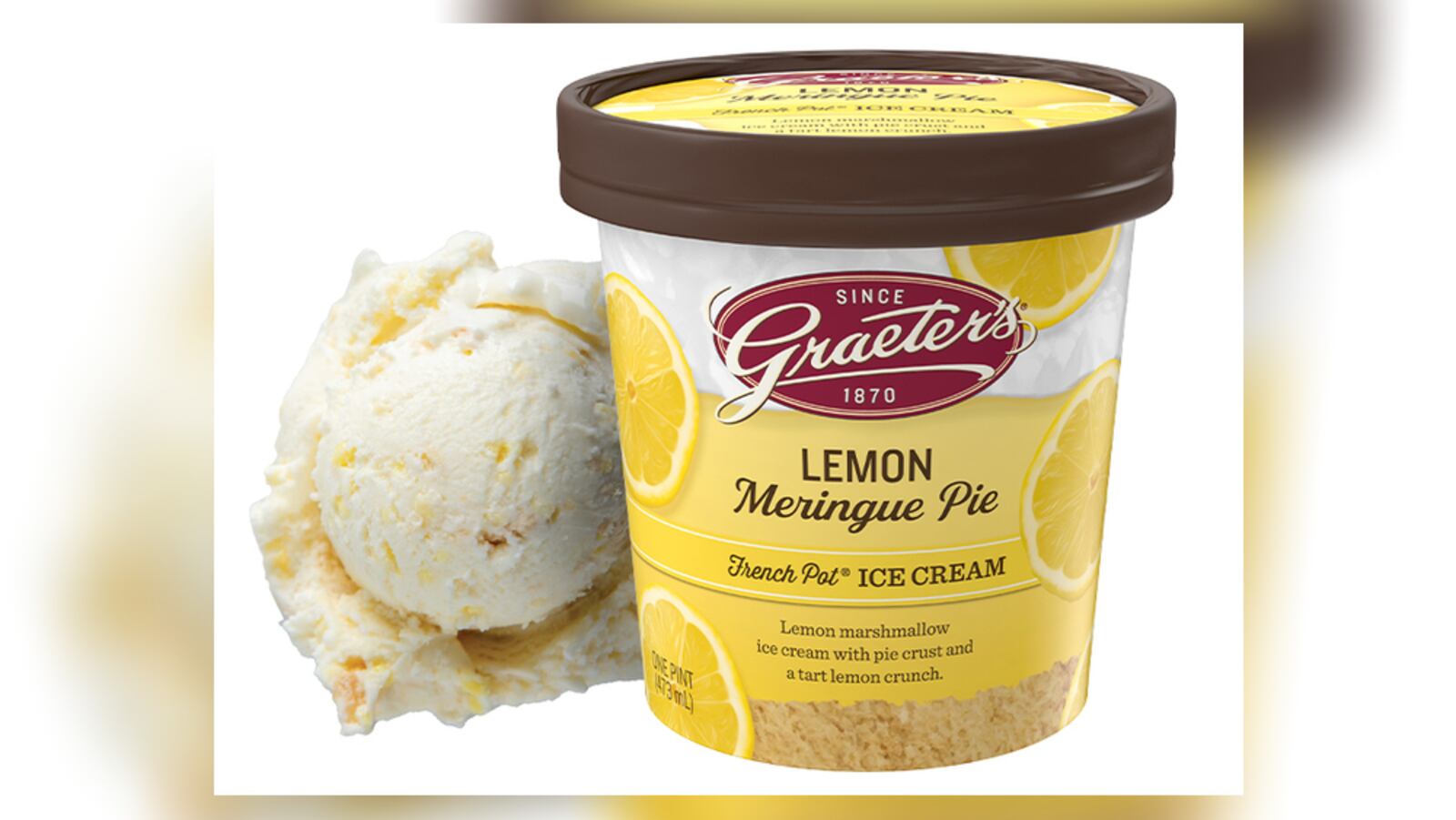 Graeter's mystery flavor for March 2024 is Lemon Meringue Pie, a French Pot Ice Cream. CONTRIBUTED