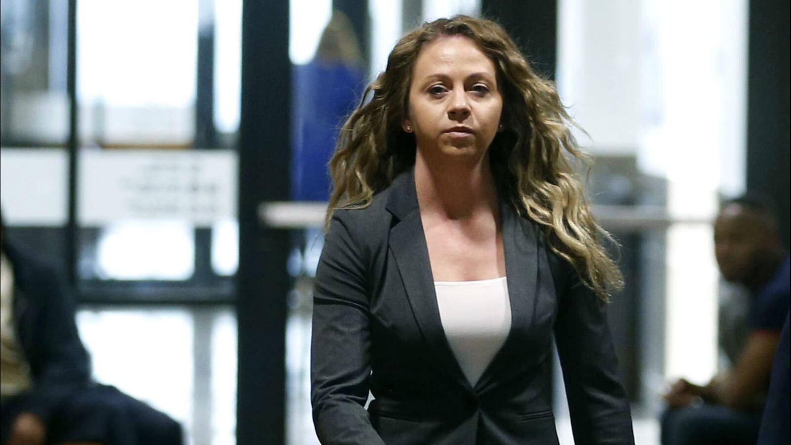 Former Dallas police Officer Amber Guyger, seen in a March 18, 2019, photo, is on trial for murder in the September 2018 shooting death of her unarmed neighbor, Botham Jean, who was killed when Guyger went into the wrong apartment.